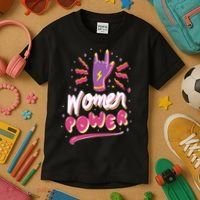 Women Power Rock Kids T-Shirt thumb 3