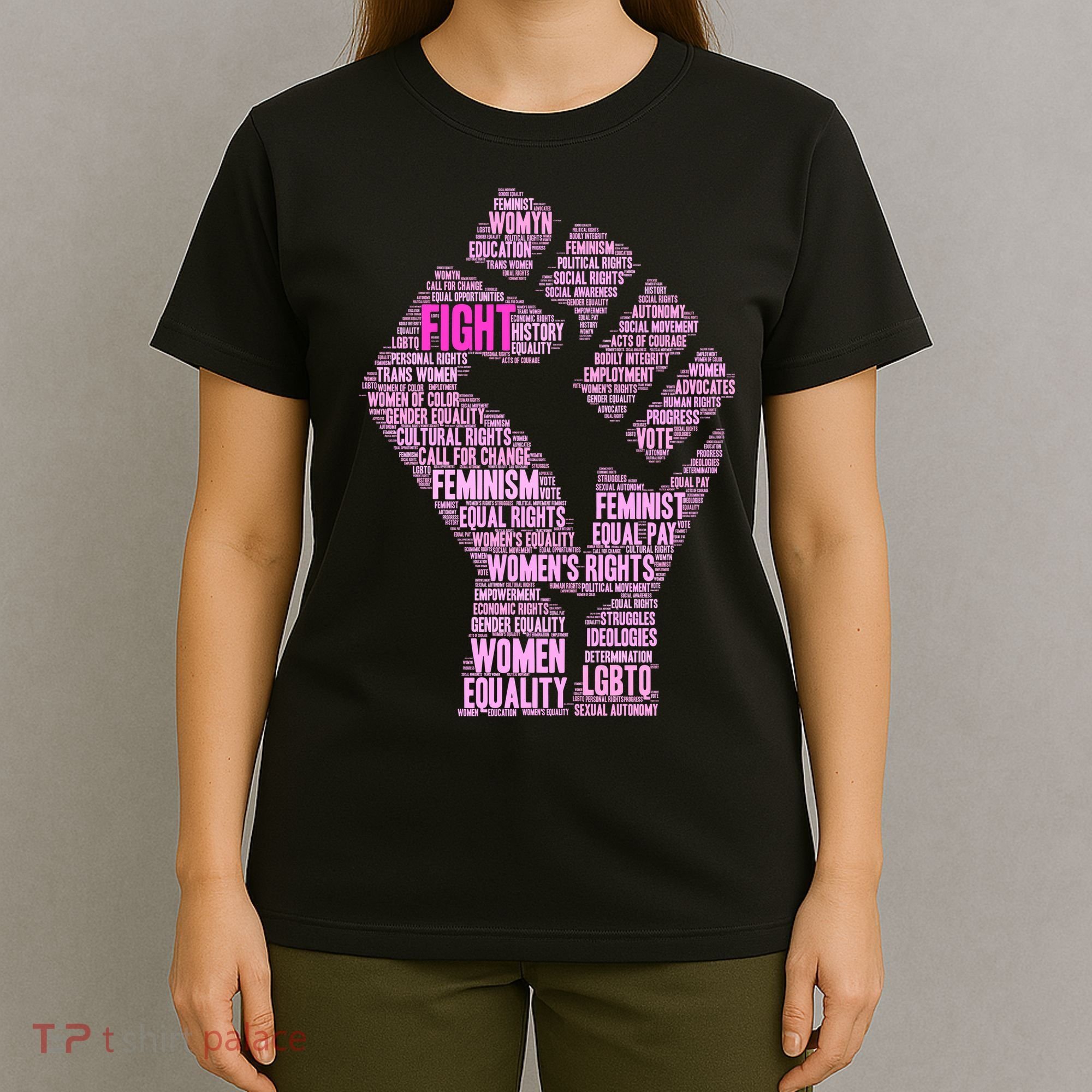 Women's March Equality Fist Mash Up T-Shirt