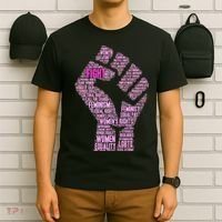 Women's March Equality Fist Mash Up T-Shirt thumb 6