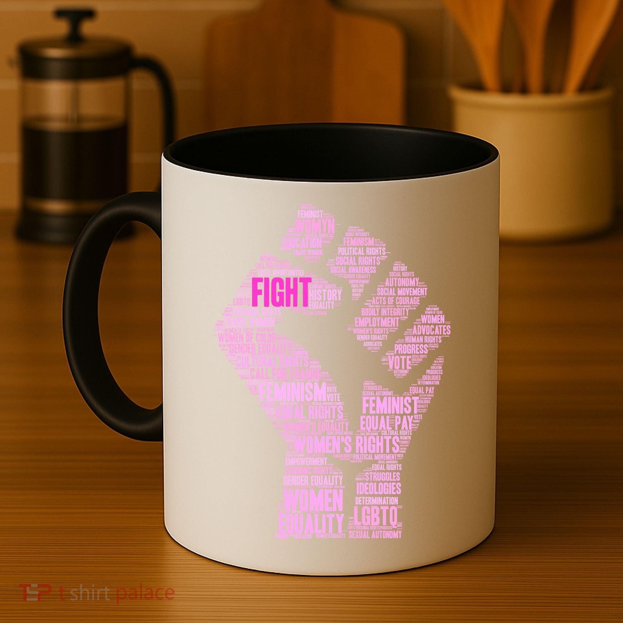 Women's March Equality Fist Mash Up Coffee Mug