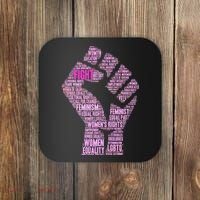 Women's March Equality Fist Mash Up Coaster thumb 0