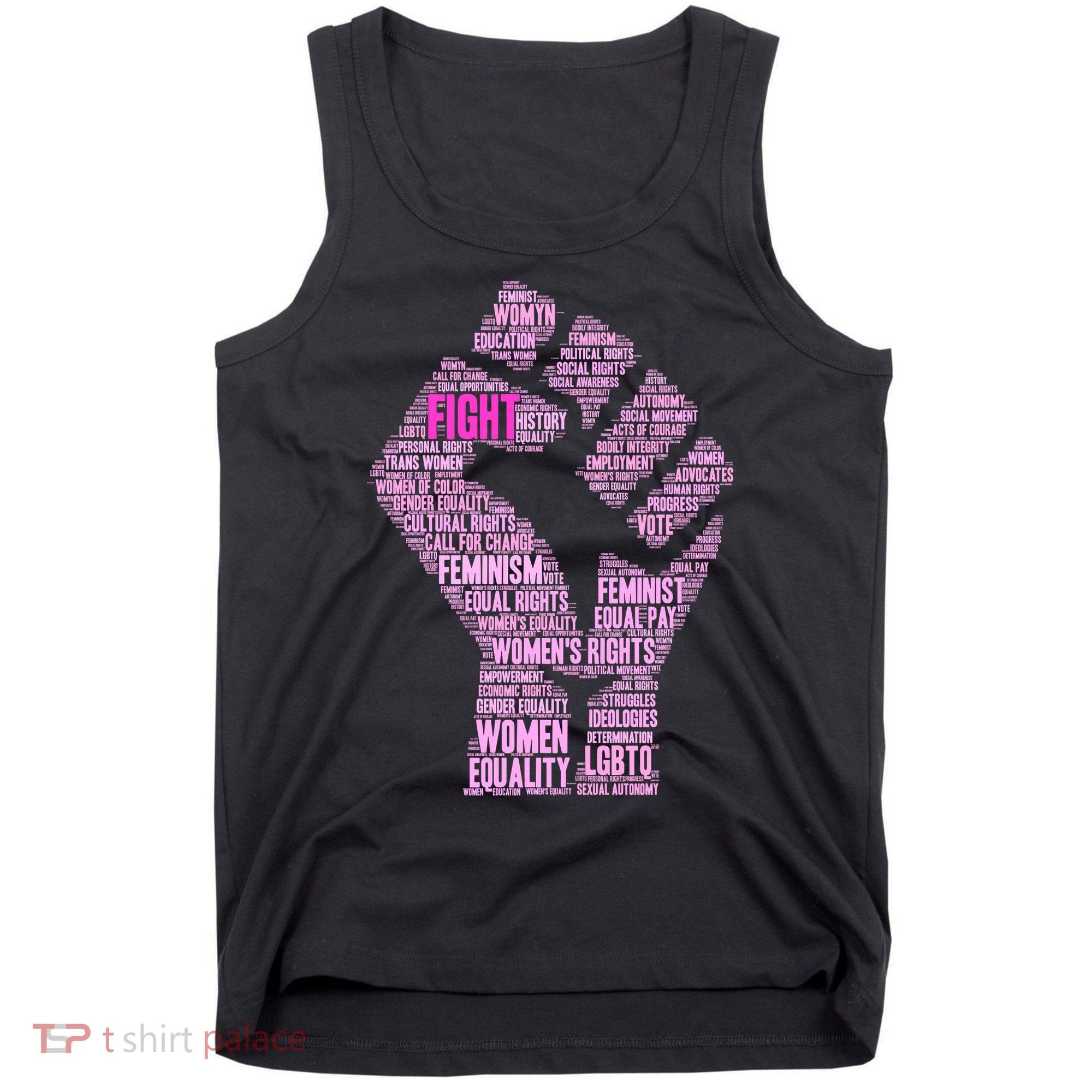 Women's March Equality Fist Mash Up Tank Top