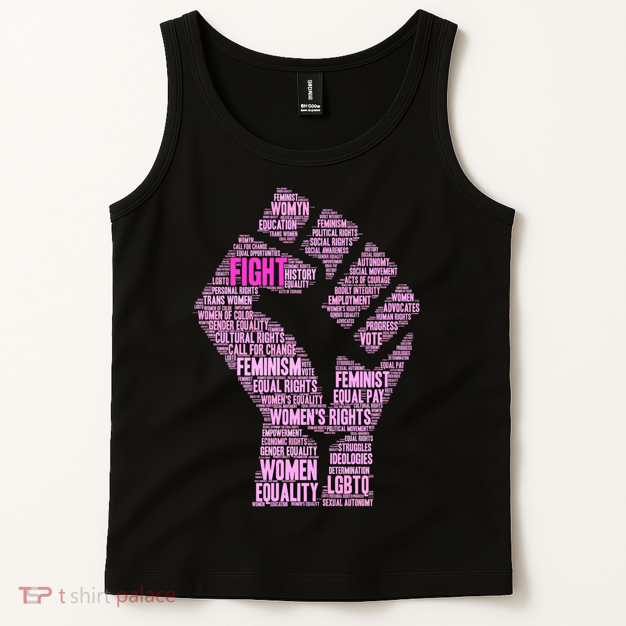 Women's March Equality Fist Mash Up Tank Top