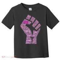 Women's March Equality Fist Mash Up Toddler T-Shirt thumb 0