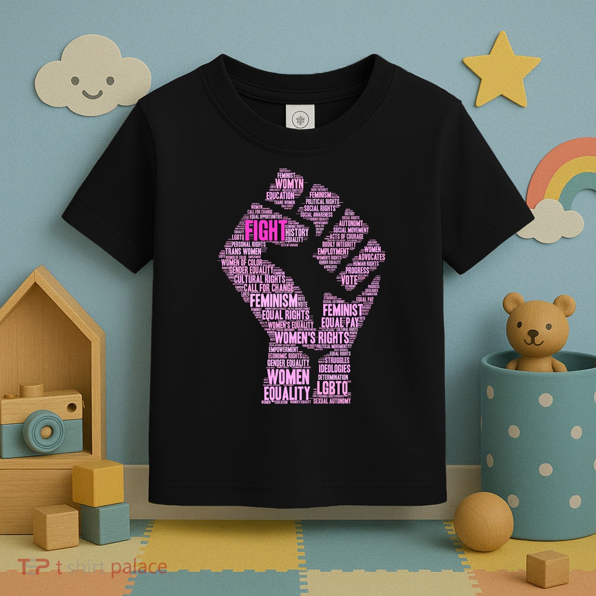 Women's March Equality Fist Mash Up Toddler T-Shirt