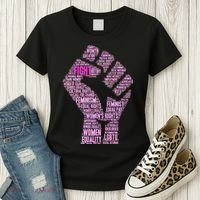 Women's March Equality Fist Mash Up Women's T-Shirt thumb 3