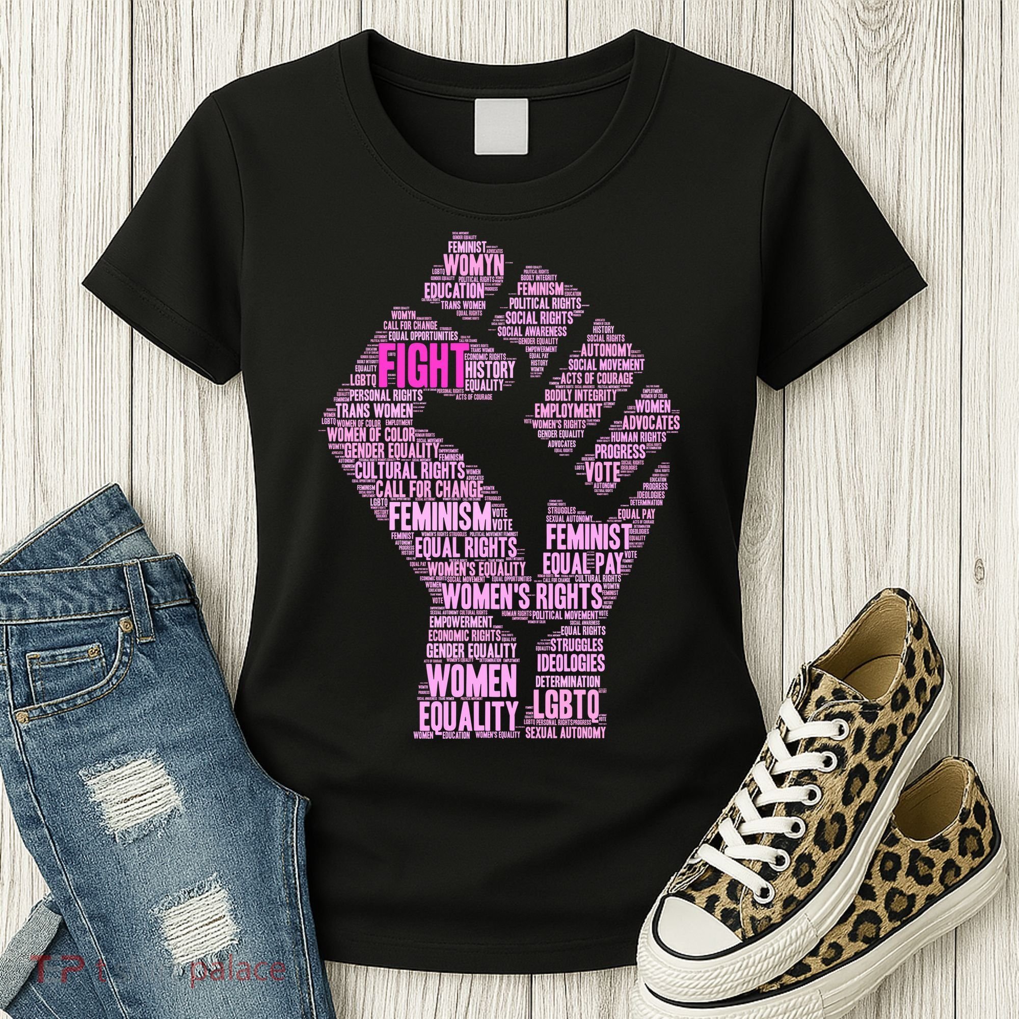 Women's March Equality Fist Mash Up Women's T-Shirt