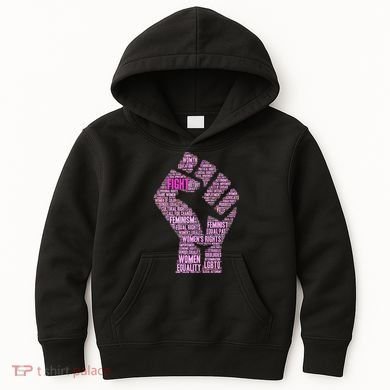 Women's March Equality Fist Mash Up Kids Hoodie