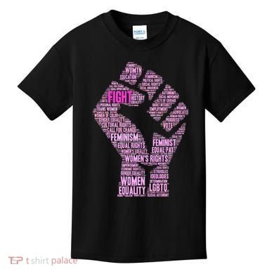 Women's March Equality Fist Mash Up Kids T-Shirt