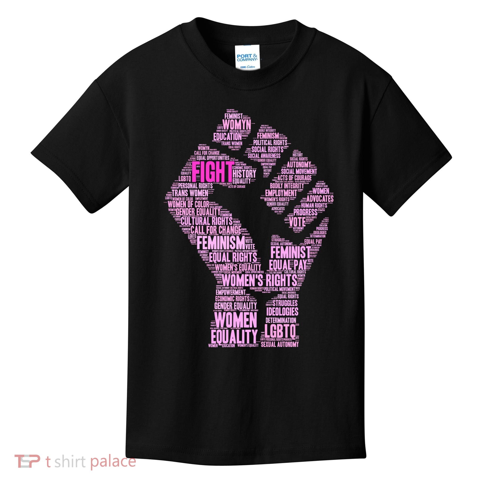 Women's March Equality Fist Mash Up Kids T-Shirt