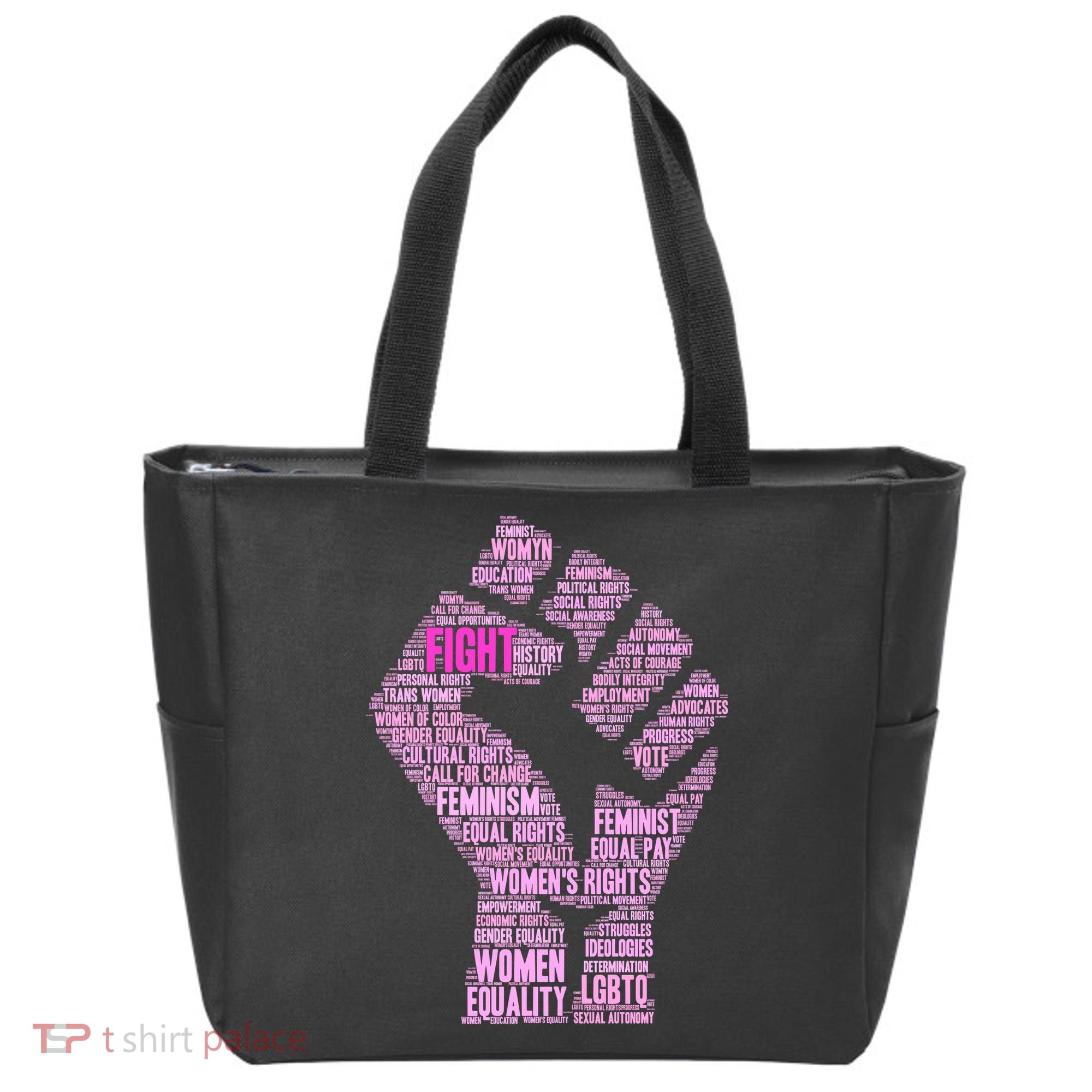 Women's March Equality Fist Mash Up Tote Bag