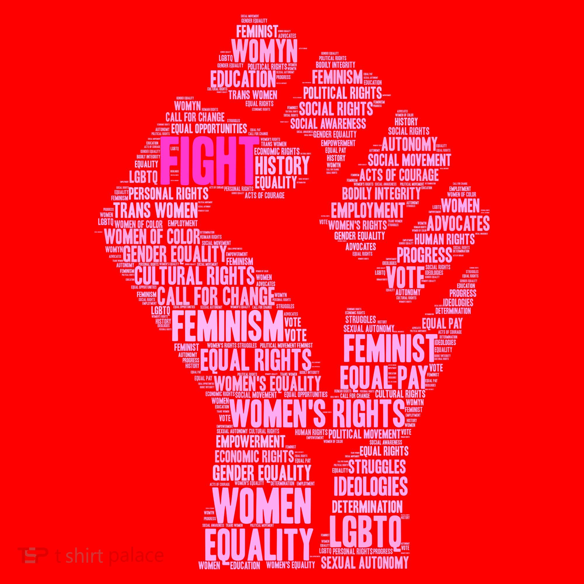 Women's March Equality Fist Mash Up Santa Hat
