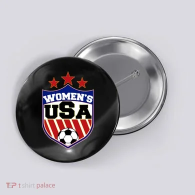Womens Soccer USA Emblem Button