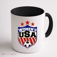 Womens Soccer USA Emblem Coffee Mug thumb 1