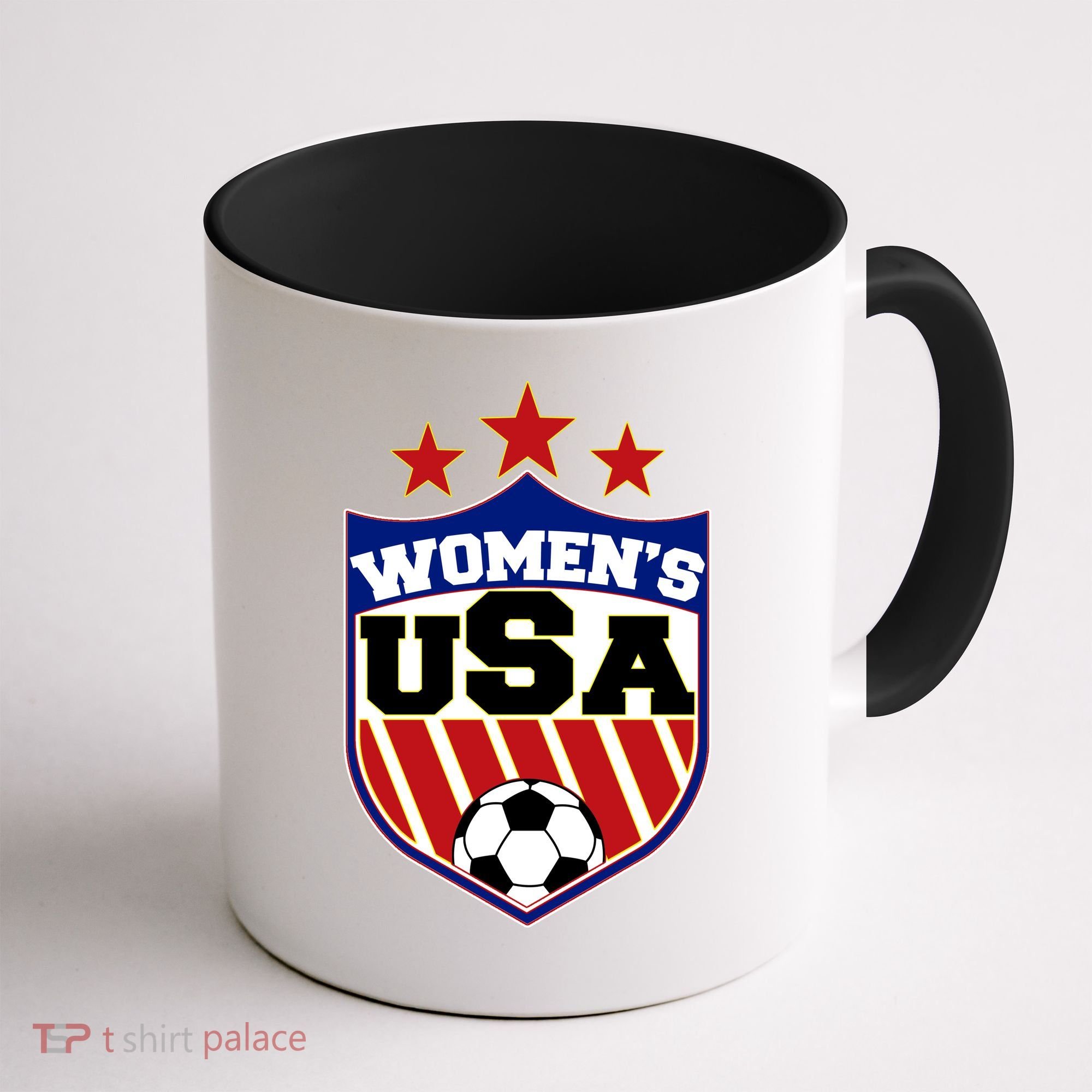Womens Soccer USA Emblem Coffee Mug