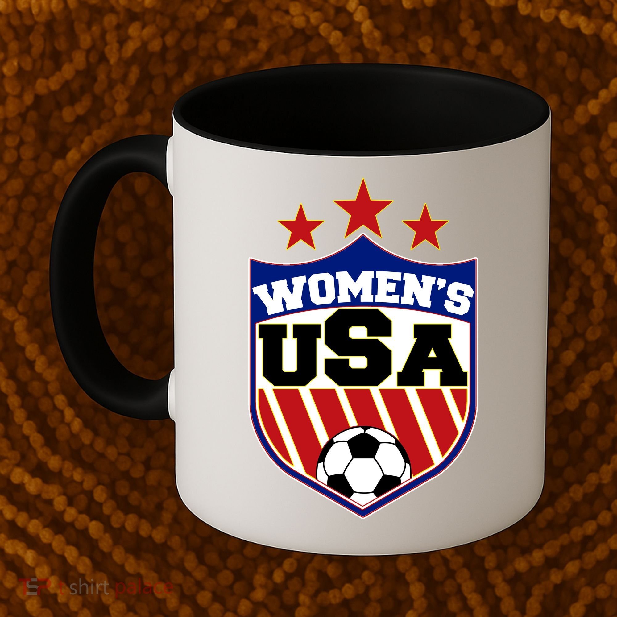 Womens Soccer USA Emblem Coffee Mug