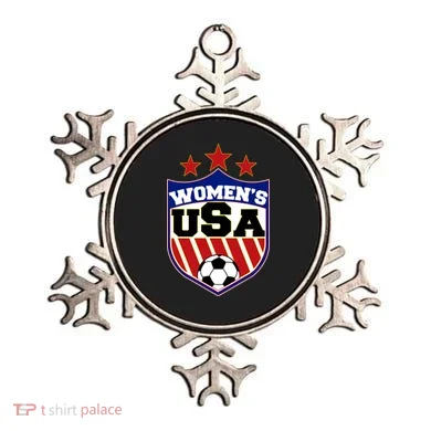 Womens Soccer USA Emblem Ornament