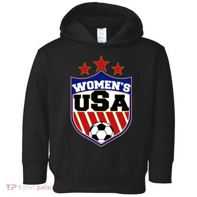 Womens Soccer USA Emblem Toddler Hoodie