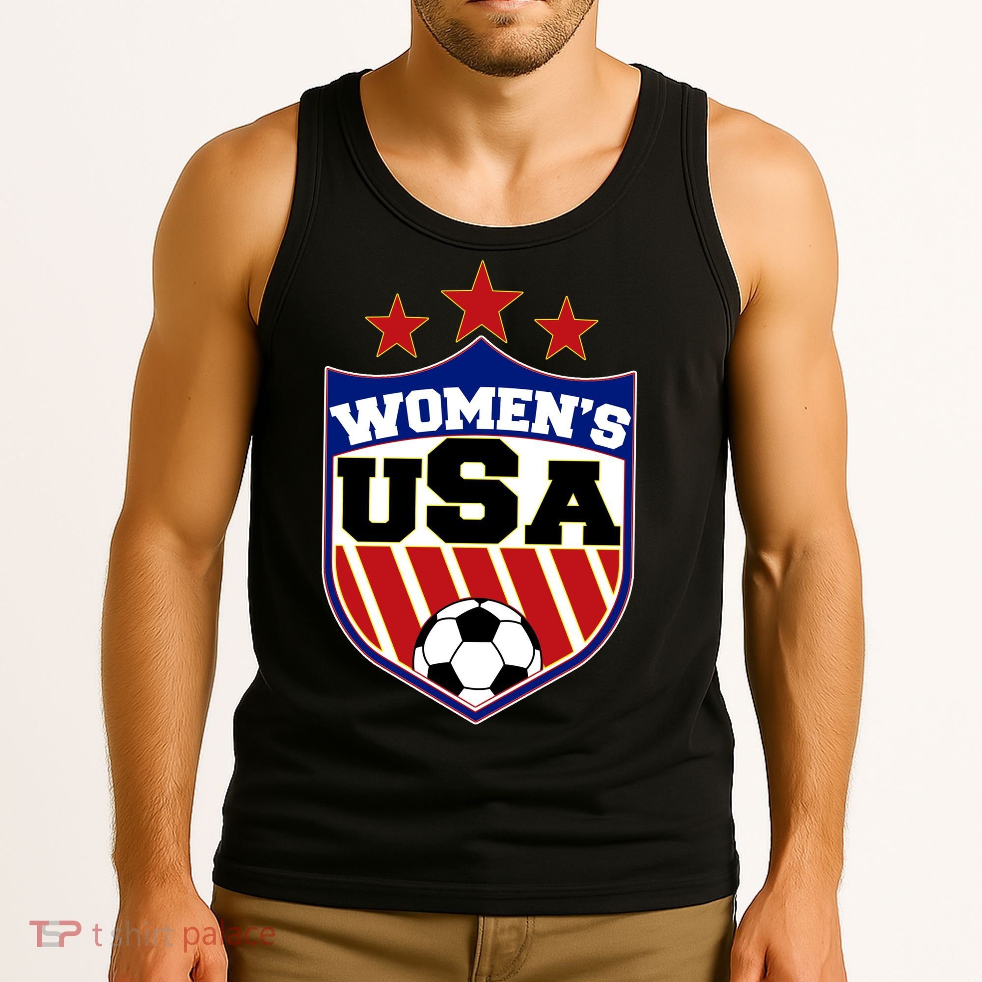 Womens Soccer USA Emblem Tank Top