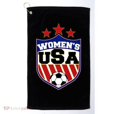 Womens Soccer USA Emblem Golf Towel