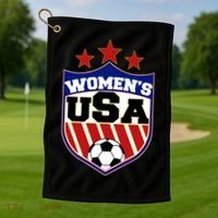 Womens Soccer USA Emblem Golf Towel thumb 1