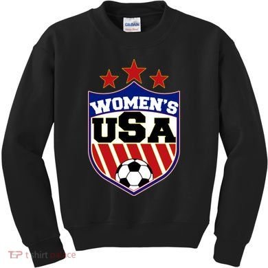 Womens Soccer USA Emblem Kids Sweatshirt