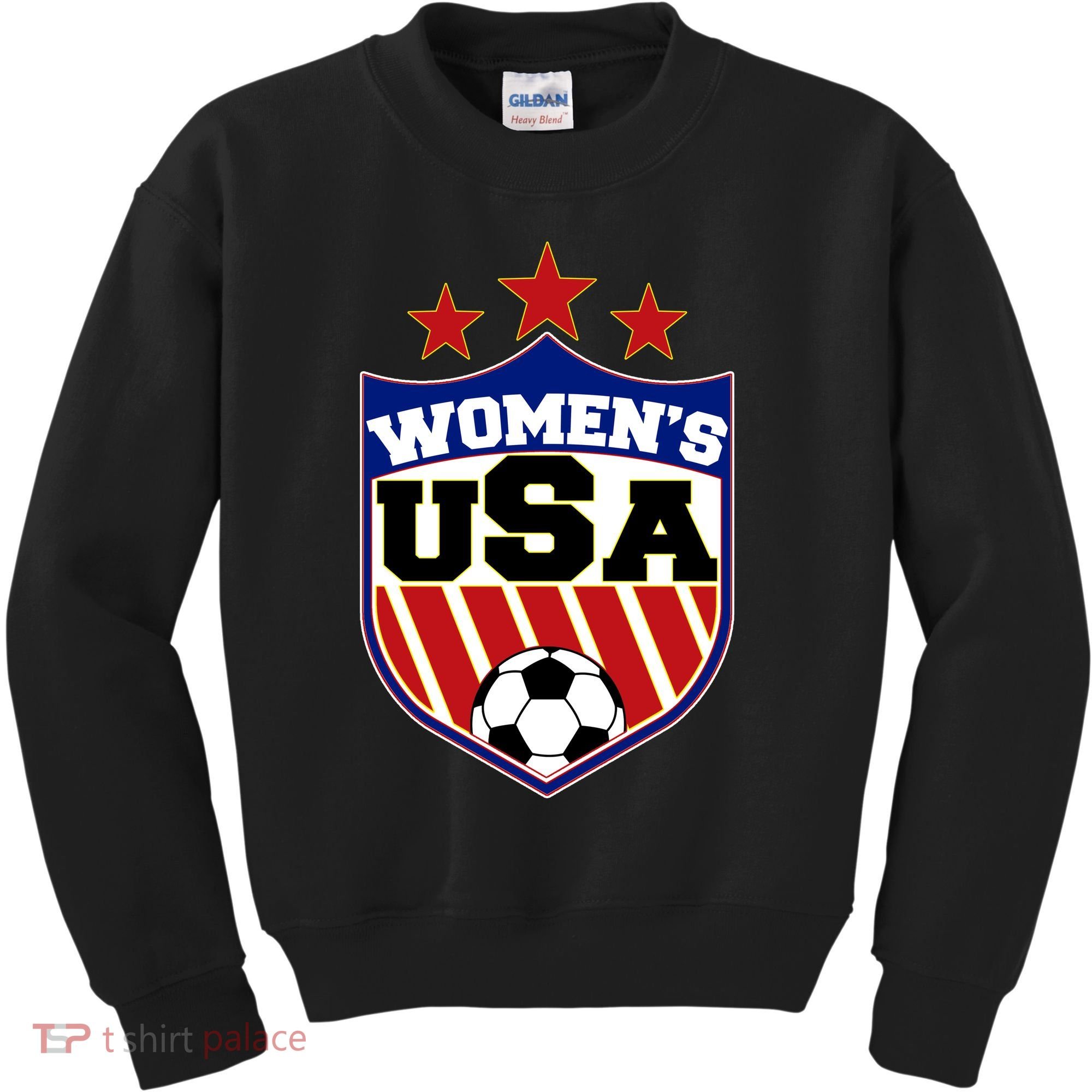 Womens Soccer USA Emblem Kids Sweatshirt