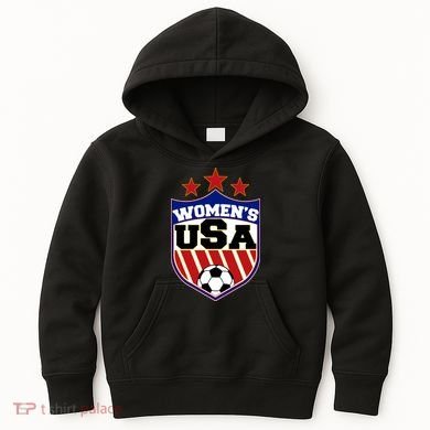 Womens Soccer USA Emblem Kids Hoodie