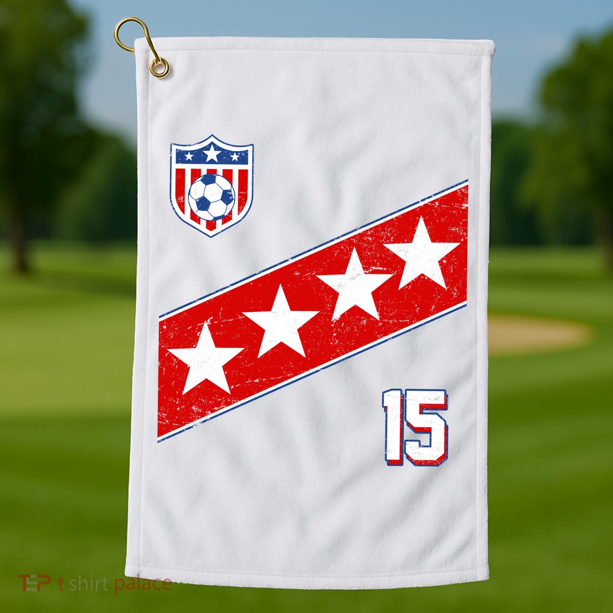 Women's US Soccer Jersey Golf Towel