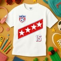 Women's US Soccer Jersey Kids T-Shirt thumb 3