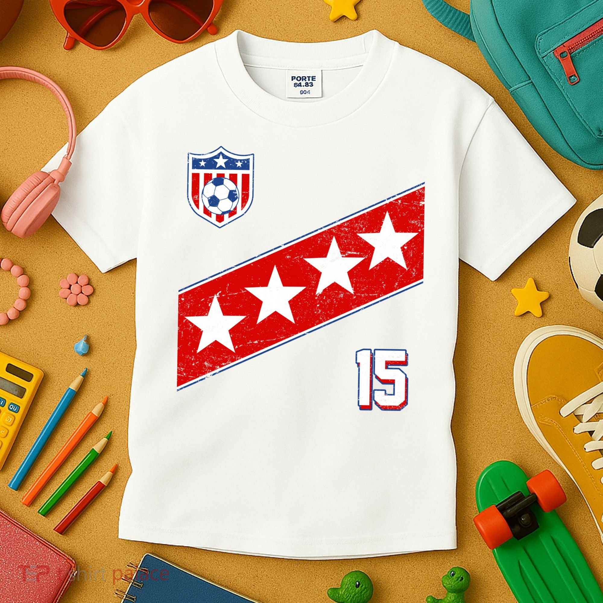 Women's US Soccer Jersey Kids T-Shirt