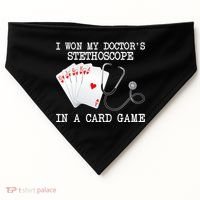 Won My Doctor's Stethoscope USA-Made Doggie Bandana thumb 0
