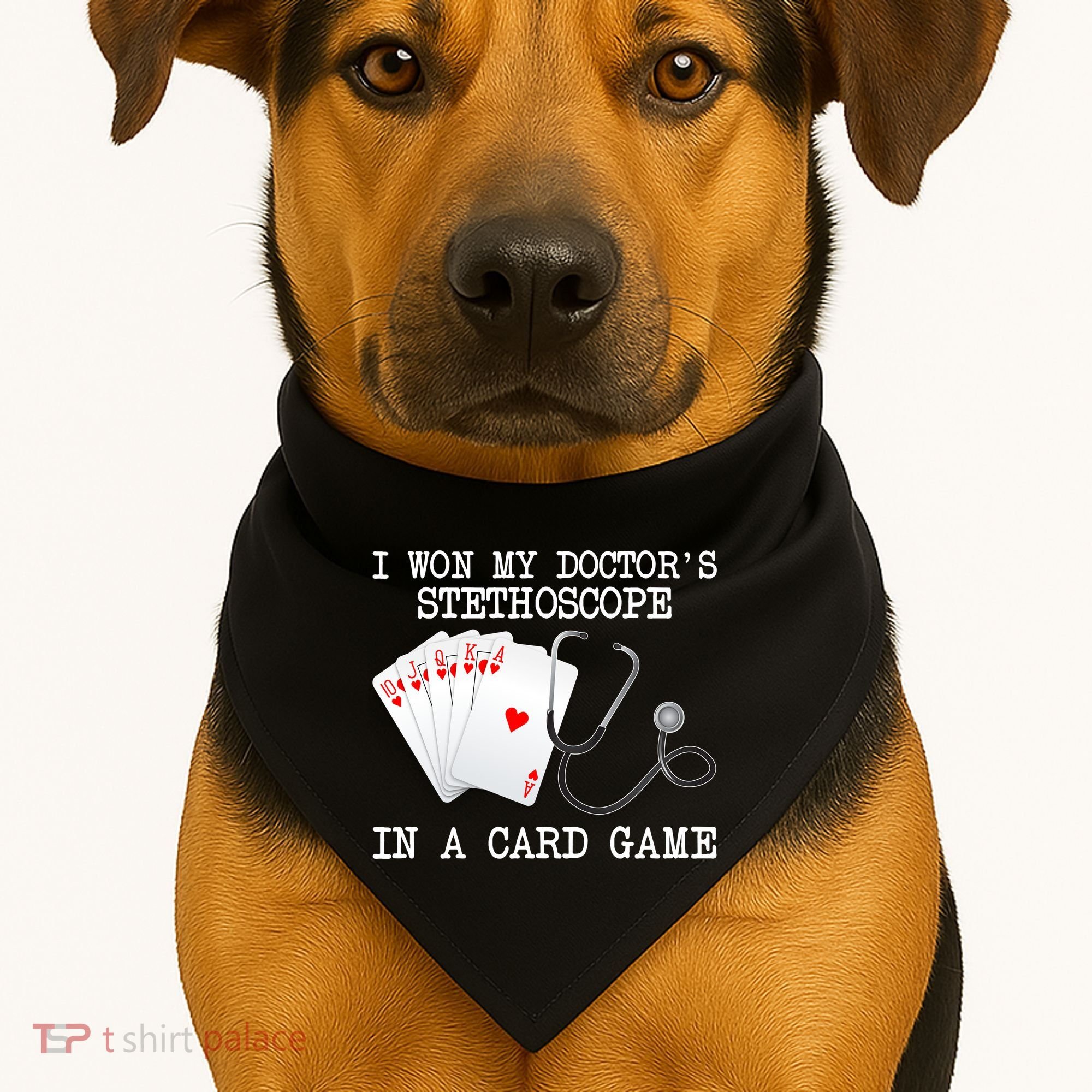 Won My Doctor's Stethoscope USA-Made Doggie Bandana