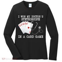 Won My Doctor's Stethoscope Women's Long Sleeve Shirt thumb 0