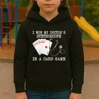 Won My Doctor's Stethoscope Kids Hoodie thumb 3