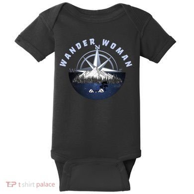 Wondar Woman Outdoors Camping Wonderer Baby Bodysuit
