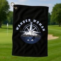 Wondar Woman Outdoors Camping Wonderer Golf Towel thumb 1