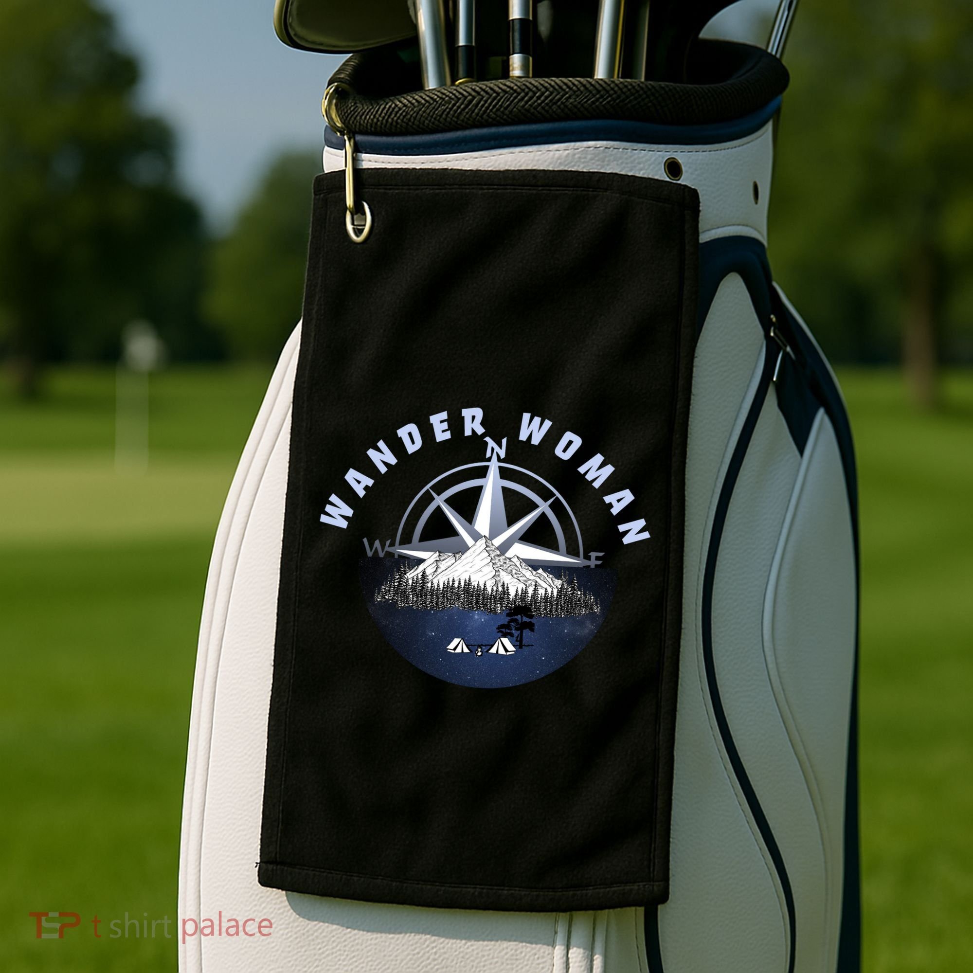 Wondar Woman Outdoors Camping Wonderer Golf Towel