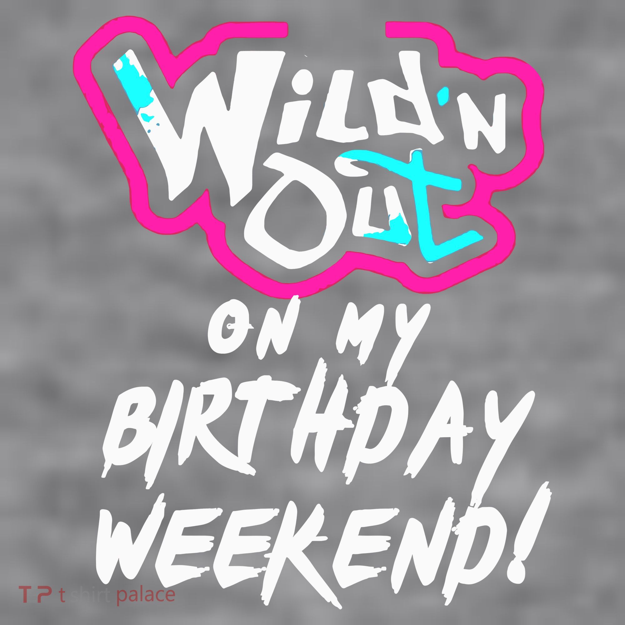 WildN Out On My Birthday Weekend Party Fun Cute Vibrant Women's Racerback Cropped Tank