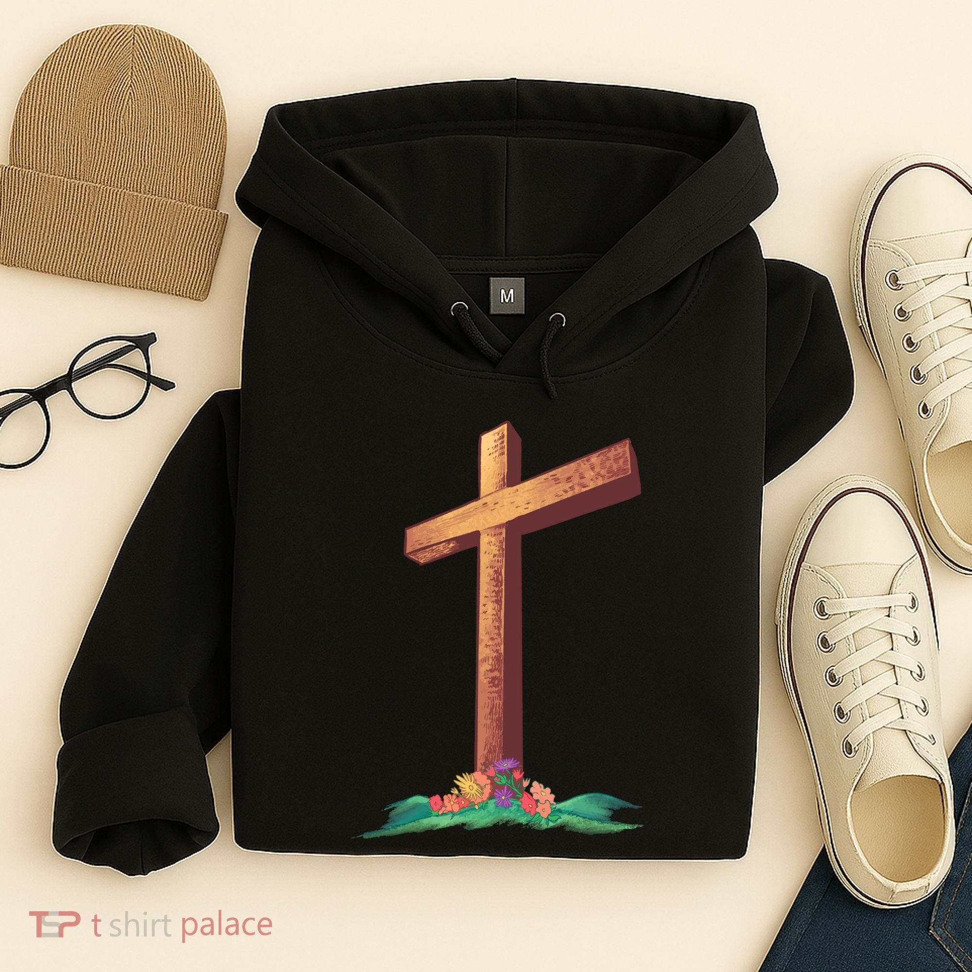 Wooden Cross Hoodie