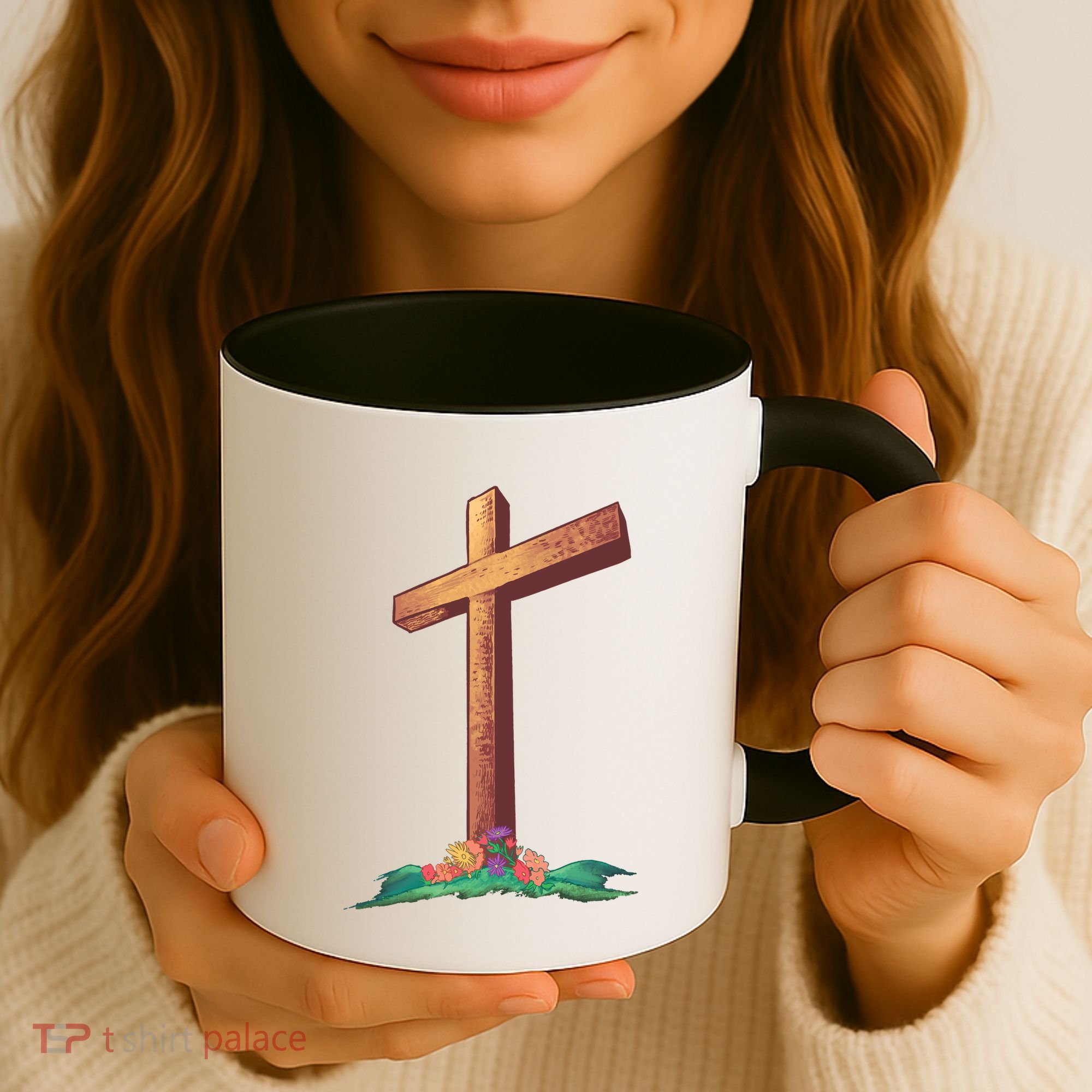 Wooden Cross Coffee Mug