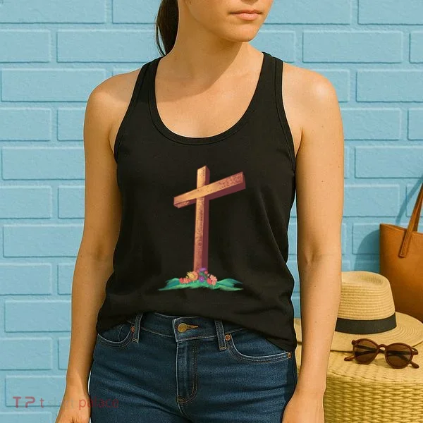 Wooden Cross Women's Tank Top