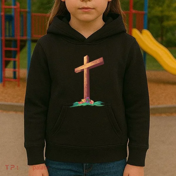Wooden Cross Kids Hoodie