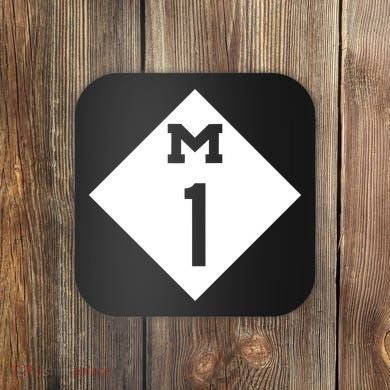 Woodward Ave. M1 Logo Coaster