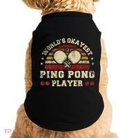 Worlds Okayest Ping Pong Player Retro Ping Pong Doggie Tank thumb 0