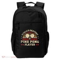 Worlds Okayest Ping Pong Player Retro Ping Pong Backpack thumb 0