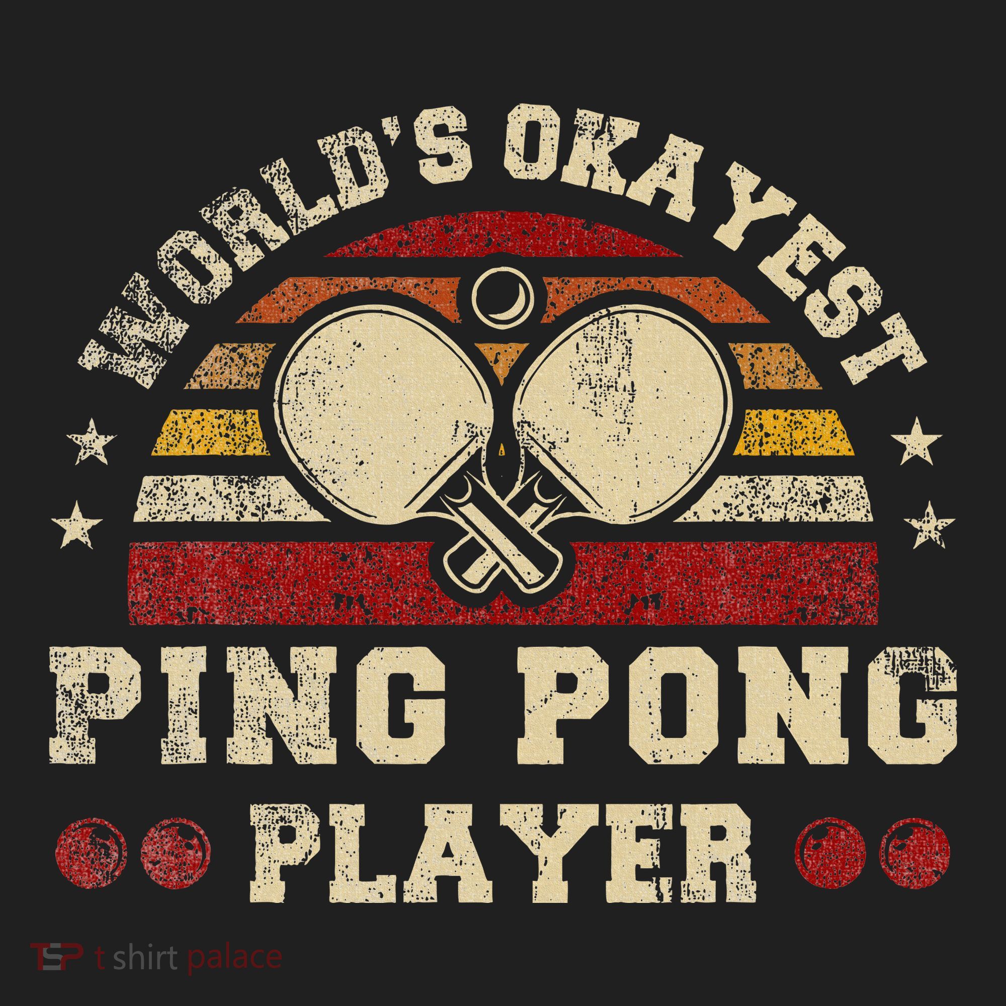 Worlds Okayest Ping Pong Player Retro Ping Pong Beanie