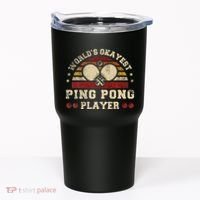 Worlds Okayest Ping Pong Player Retro Ping Pong Tumbler thumb 0