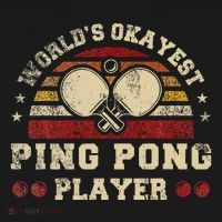 Worlds Okayest Ping Pong Player Retro Ping Pong Mousepad thumb 1
