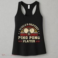 Worlds Okayest Ping Pong Player Retro Ping Pong Women's Tank Top thumb 3